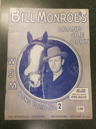 Vtg.  1953 Folk Music Bill Monroe 
