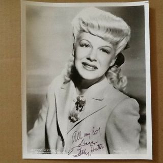 Betty Hutton Signed 8x10 Photo 40s Comedy Actress Singer Perils Of Pauline