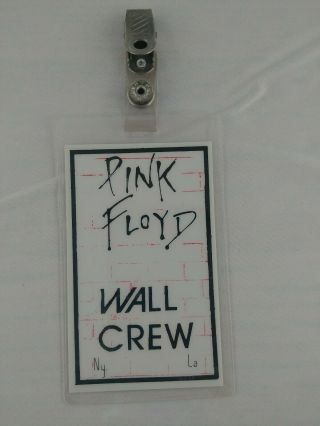 Rare Pink Floyd The Wall 1980 Concert Crew Pass Ny La