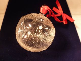 Nib Steuben Complete Lead Crystal Christmas Peace On Earth Angel Ornament