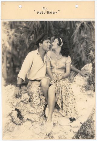 Lupe Vélez & John Holland Vintage 1930 Pre - Code Hell Harbor Keybook Photograph