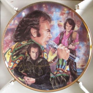 Mib 1997 Gartlan Neil Diamond Pop Musician Personally Autographed Plate 324