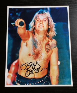 Authentic Not Reprint - Ozzy Osbourne Hand Signed Autographed 8x10 Photo