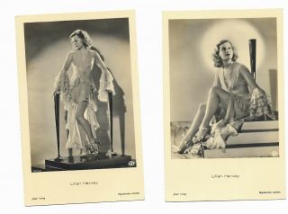 1930s 2 Diff Hollywood Movie Studio Postcards Lillian Harvey 254