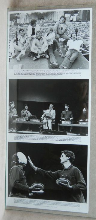 1982 Monty Python Live at the Hollywood Bowl Press Kit John Cleese Eric Idle. 3