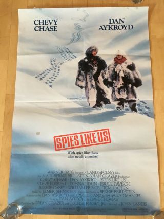 Spies Like Us One Sheet Movie Poster 1988 Chevy Chase Dan Aykroyd
