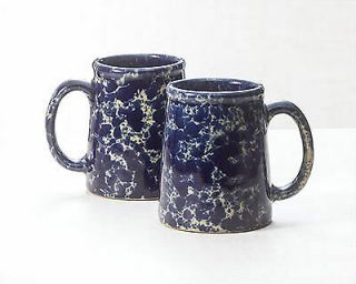 Bennington Pottery Vermont Potters Blue Agate Tankard Mug 12 Oz - Set Of 10