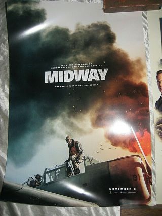 2 MIDWAY Movie Poster WWII Emmerich Skrein Wilson Mandy Moore Quaid Harrelson 2