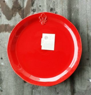 Gorgeous Italian Maioliche Jessica 15.  5 " Red Ceramic Round Platter –
