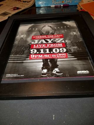 Jay Z Fuse Tv Live Msg Nyc Rare Promo Poster Ad Framed