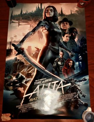 Alita Battle Angel Theatrical Movie Poster Double Sided 27” X 40”