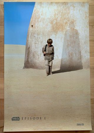 Star Wars Phantom Menace Episode 1 Movie Teaser Poster One Sheet Orig 27 X 40