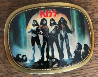 Kiss Destroyer Belt Buckle 1977 Pacifica Mfg -