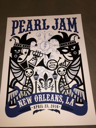 Pearl Jam Poster Orleans,  La.  4/23/2016 Pendelton