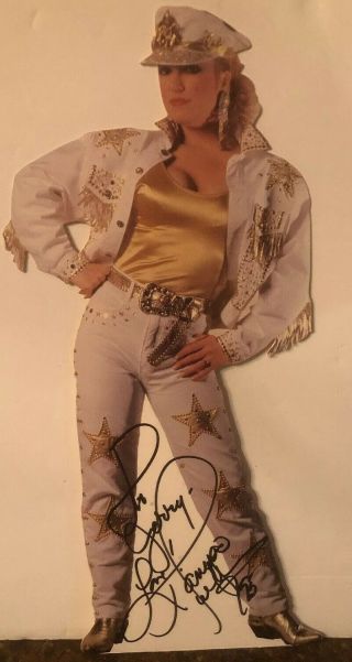 Authentic Tanya Tucker Hand Signed Autograph Vintage Die Cut Standee Rare Must C