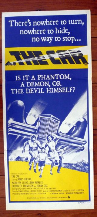 The Car 1977 Australian Daybill Horror Movie Poster James Brolin