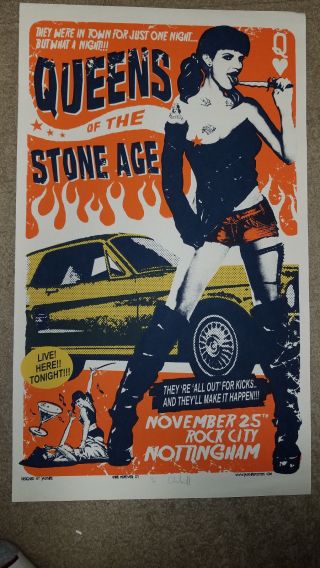 Qotsa Queens Of The Stone Age Signed Concert Poster Hopewell 11/25