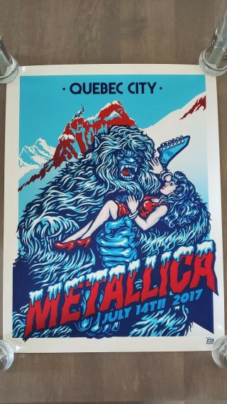 Metallica 2017 Quebec City Poster By Ames Bros
