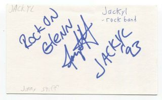 Jackyl - Jimmy Stiff Signed 3x5 Index Card Autographed Signature Band
