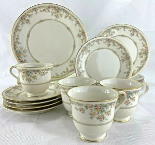 Noritake Gallery 20 Pc Set (s) For 4 Place Settings Ivory 7246 Floral Gold