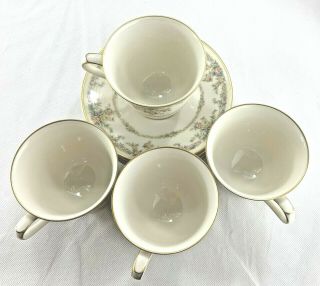 Noritake Gallery 20 PC SET (s) FOR 4 Place Settings Ivory 7246 Floral Gold 6