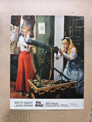 Brigitte Bardot And Jeanne Moreau With A Machine Gun French Lc 1965 Viva Maria