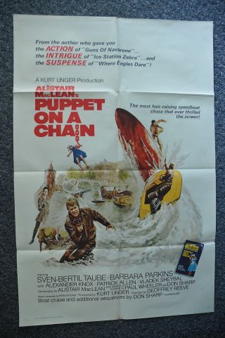 Puppet On A Chain Alistair Maclean 1972 Aust One Sheet Movie Poster
