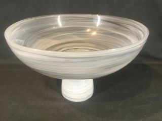 Large Art Glass Bowl Swirl Design (ref Y576
