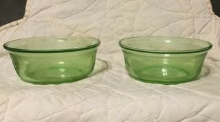 Georgian Lovebirds Green Deep Bowls 6 1/2 “ Hard - To - Find (2) For One Price