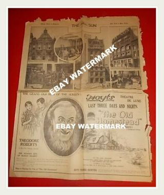 1923 Antique Ad THE OLD HOMESTEAD Theodore Roberts HOYTS THEATRE Melbourne 3