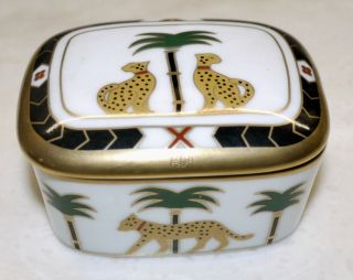 Christian Dior Fine China Casablanca Trinket Oval Box.  Godron.