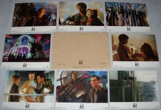 A.  I.  Steven Spielberg Sci - Fi Jude Law Haley Joel Osment 8 French Lobby Cards