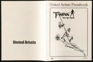 Tarzan The Ape Man Pressbook 1981 Press Book No Cut Outs
