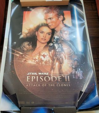 Star Wars Attack Of The Clones - Double Sided Movie Poster - 27 X 40 -
