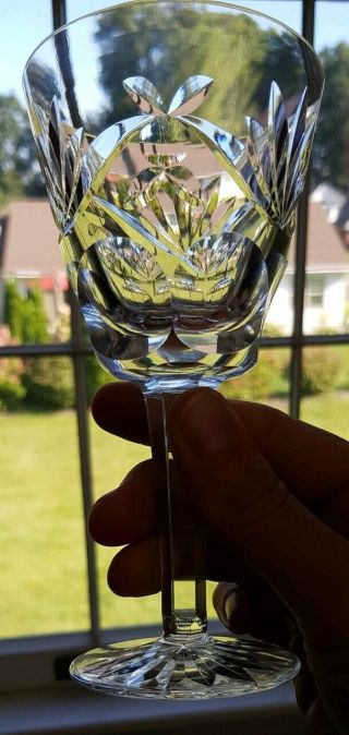 (4) Waterford ASHLING Cut Crystal Wine Goblets,  5 7/8 