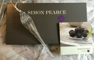 Simon Pearce Hand Blown Glass " Twist Icicle " Ornament