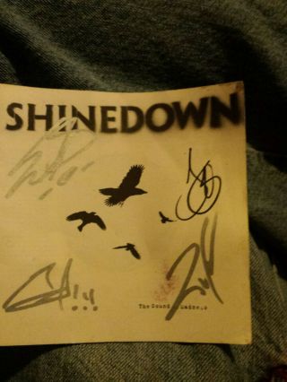 Shinedown Signed The Sound Of Madness Album Cover By Whole Band