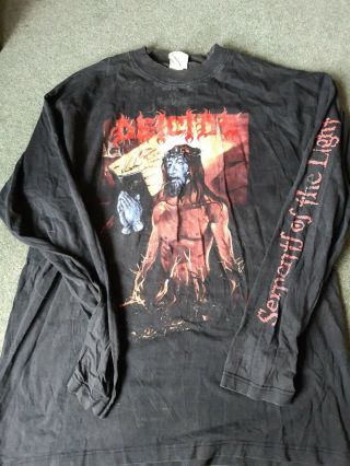 Deicide Serpent Of The Light Long Sleeve Tshirt Xl (well Worn) Death Metal