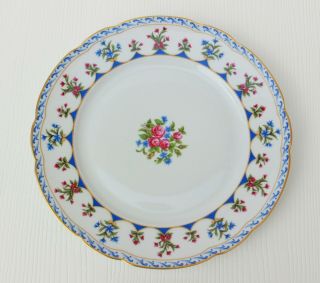 Chateaubriand Blue By Bearnardaud Dinner Plate 10 - 3/8 " Limoges France