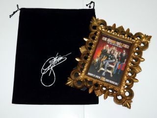 Kiss Band Gene Simmons Family Jewels Promo Signature Velvet Bag & Framed Photo
