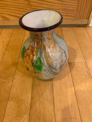 Large Vintage Murano Glass Vase Not Signed.