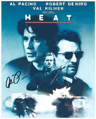 Al Pacino Signed Heat 8x10 W/ Robert De Niro & Val Kilmer Color Mini - Poster