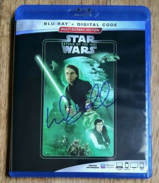 Mark Hamill " Autographed Hand Signed " Star Wars Return Of The Jedi Blu Ray