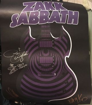 Zakk Wylde Signed Zakk Sabbath Vip 18”x24 " Poster