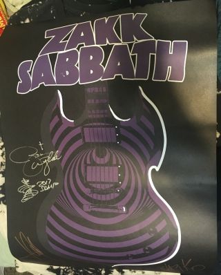 Zakk Wylde Signed Zakk Sabbath Vip 18”x24 