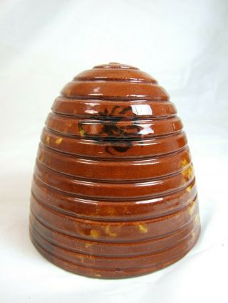 Vintage Breininger Redware Pottery Beehive Bank 1984 Bee Skep