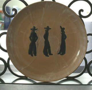 Buckaroo Stoneware Dinner Plates Set Of 4 Cowboy Living Three Cowboys Design 10 "