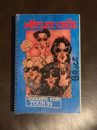 Motley Crue 1999 Mega Rare Tour Itinerary Book Greatest Hits Tour 99