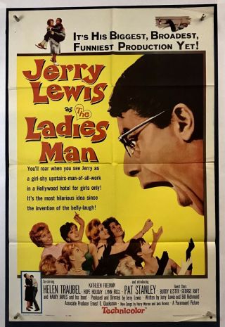 Ladies Man Movie Poster (fine, ) One Sheet 1961 Jerry Lewis Helen Traubel 3887