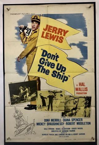 Dont Give Up Ship Movie Poster (verygood) One Sheet 1959 Jerry Lewis 3989